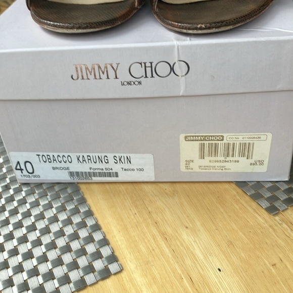 Jimmy Choo tobacco Karung skin stiletto - Picture 4 of 8